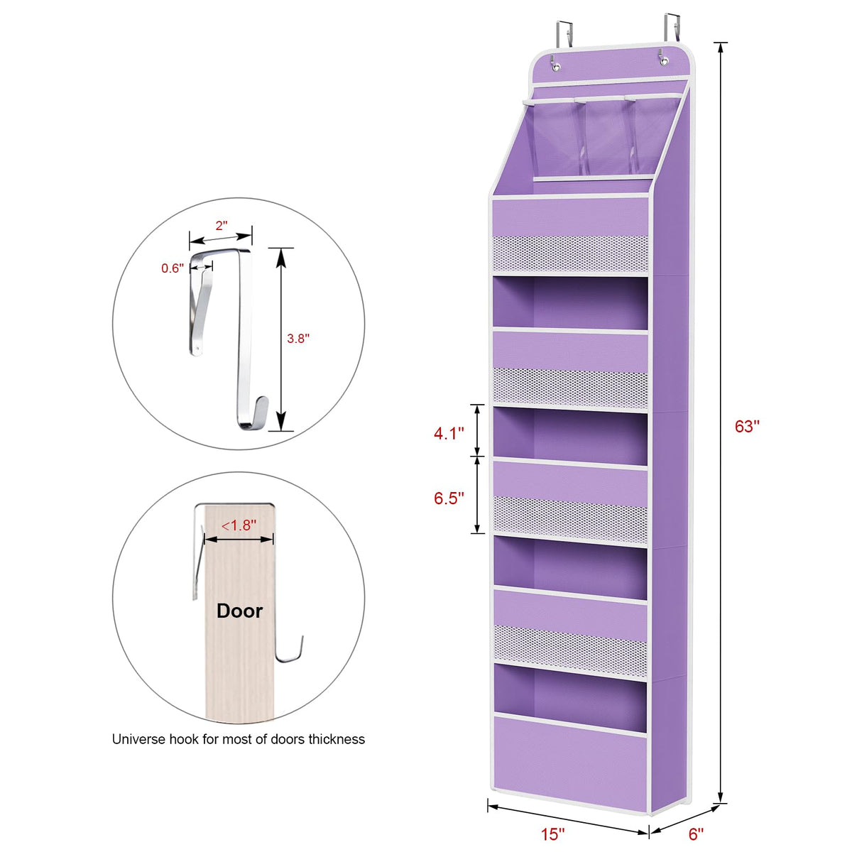 Fabric Over the Door Organizer for Baby Nursery