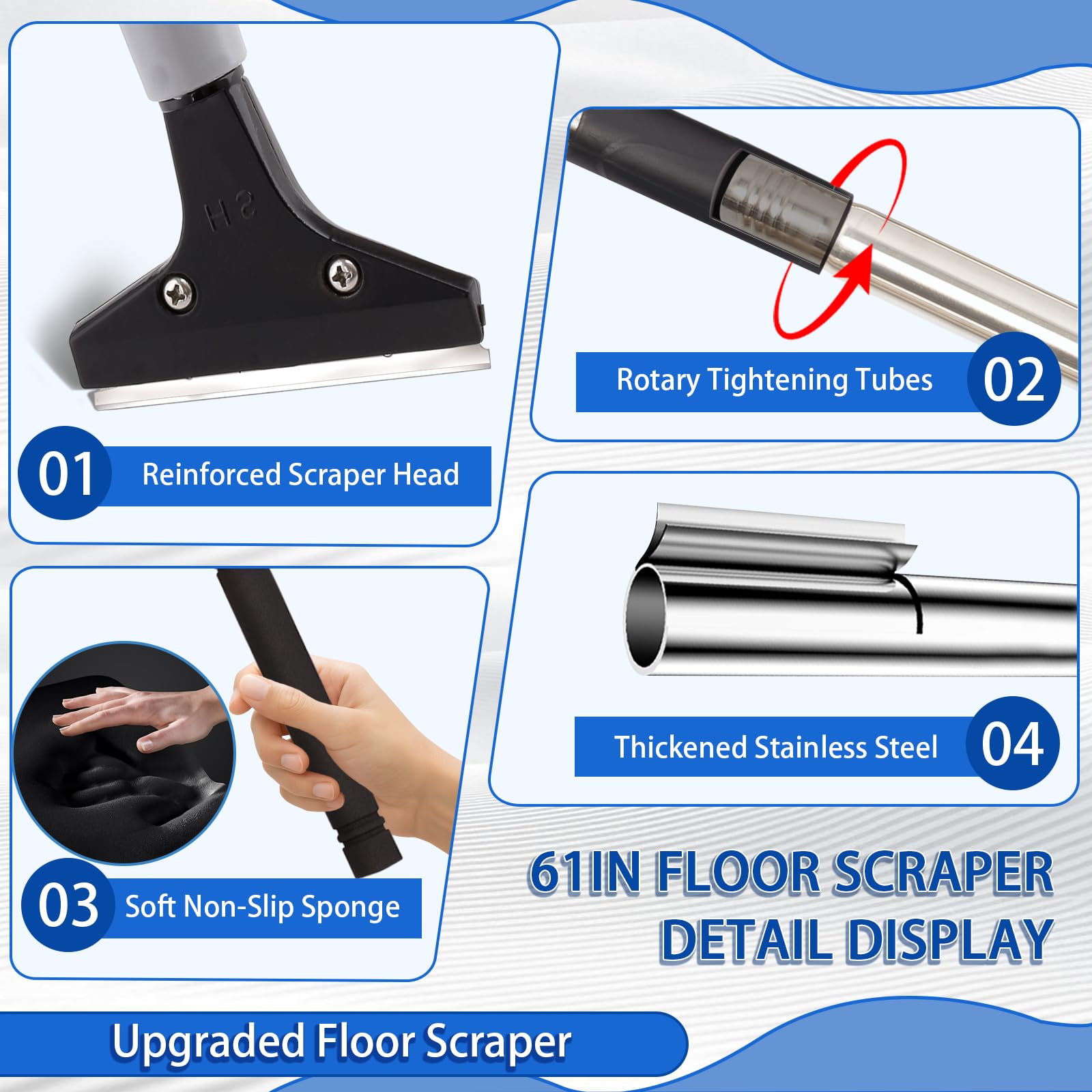Floor Scraper Heavy Duty Long Handle