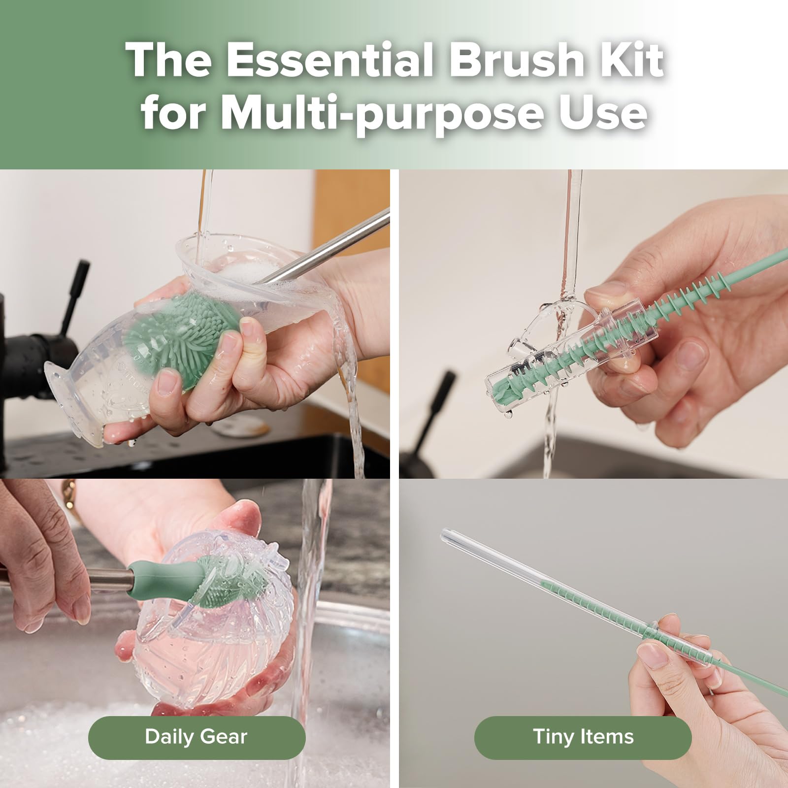 Silicone Cleaning Brush Kit (25.99 Count)