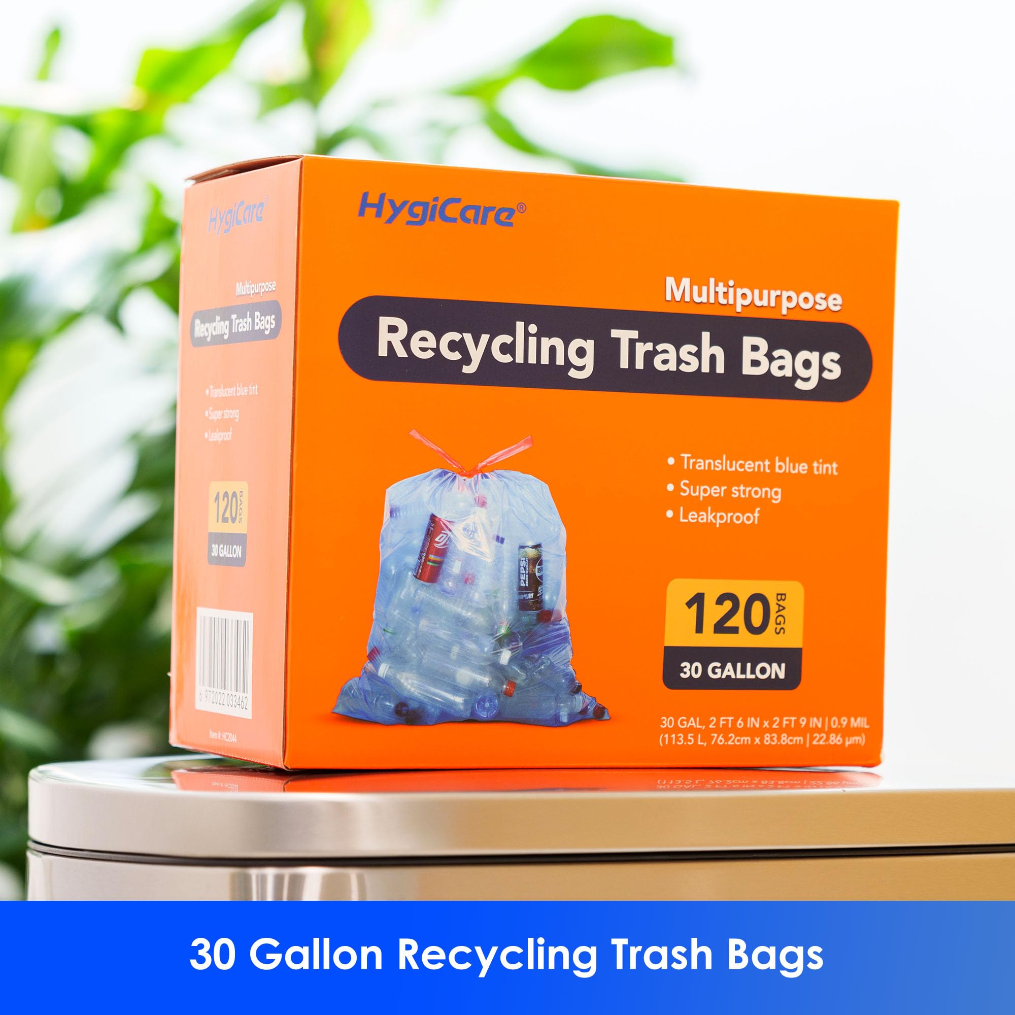 30 Gallon Recycling Trash Bags (120 Count)