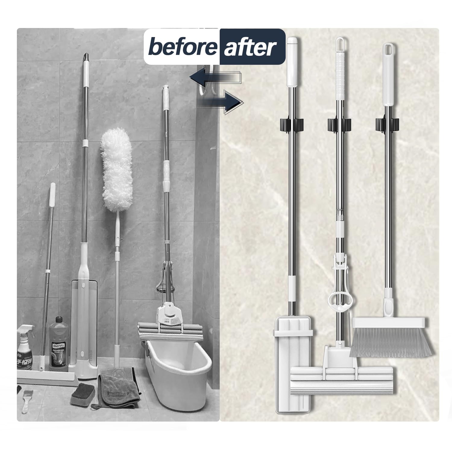 Broom Holder Wall Mount 50 Pack (50 Count)