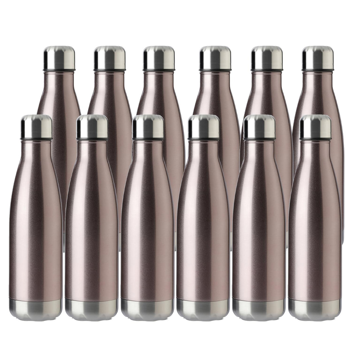 17oz Sport Water Bottle 12 Pack Vacuum Insulated Stainless Steel Leak (12 Count)