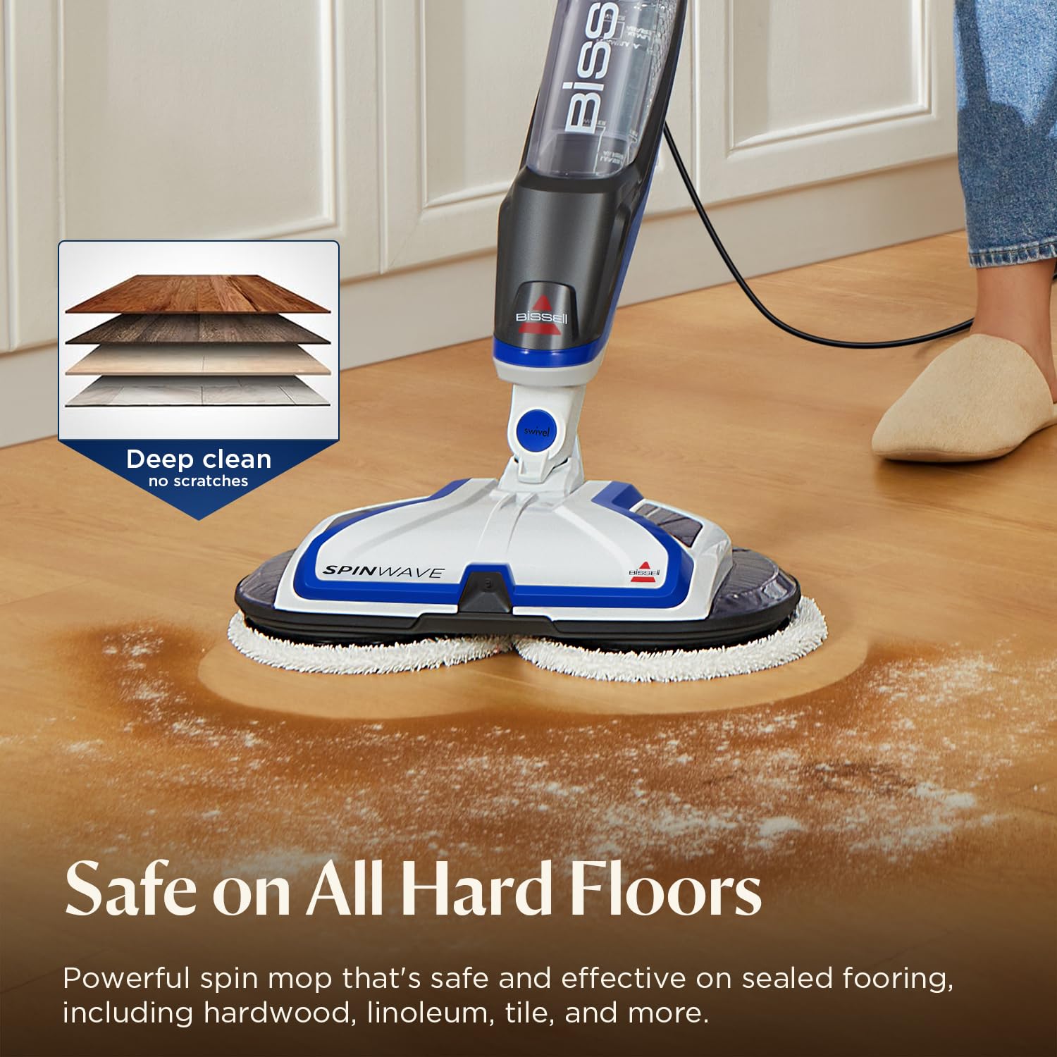 SpinWave Hard Floor Expert Corded Spin Mop Cleaner