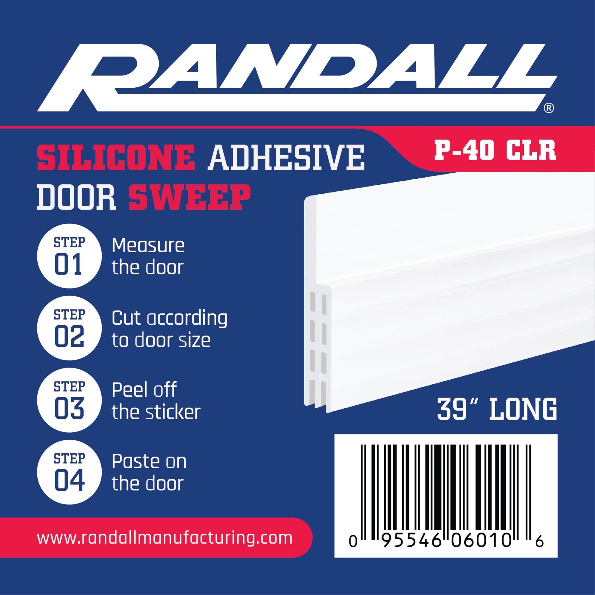 Adhesive Backed Door Draft Stopper
