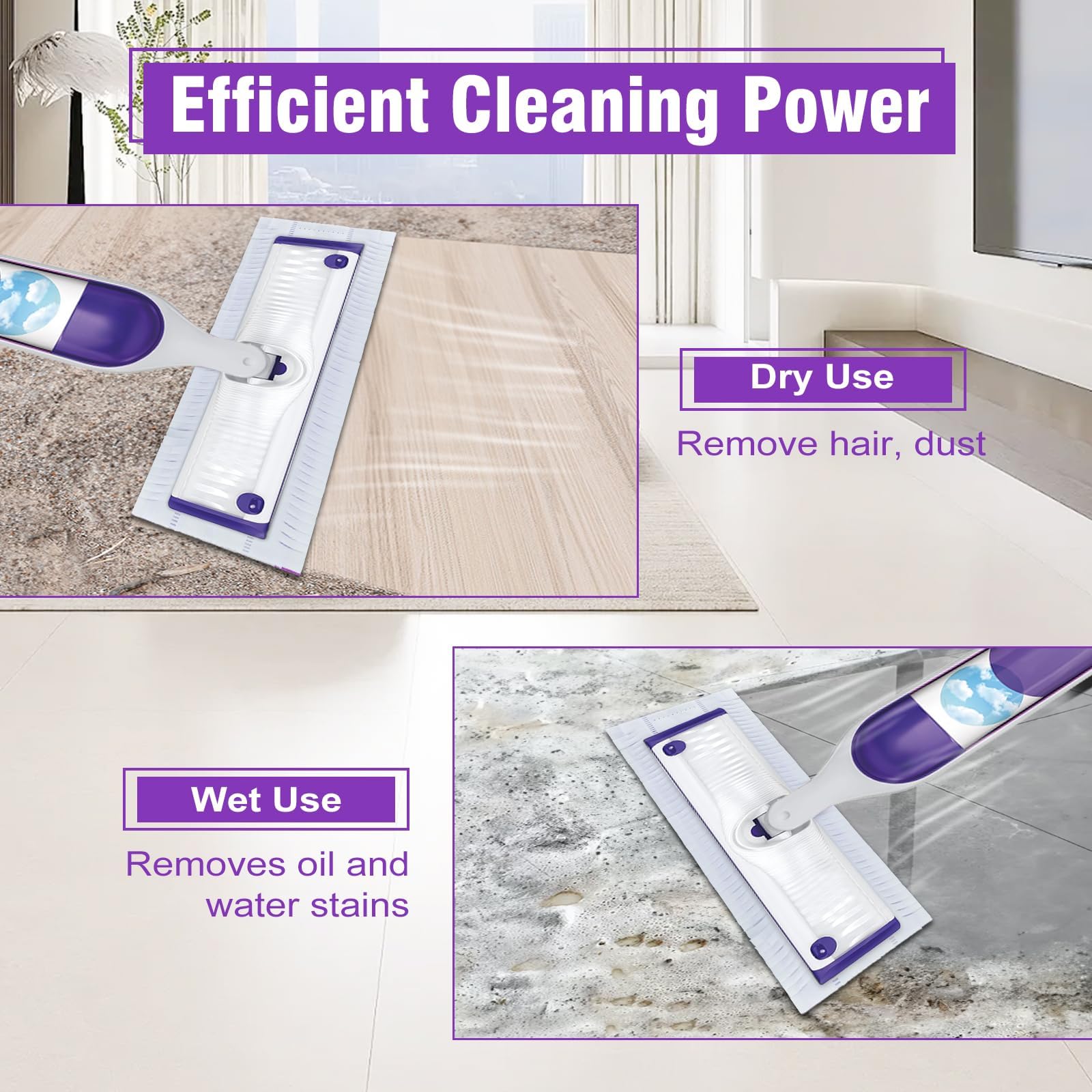 50 Pack Disposable Power Mop Refills for Swiffer Power Mop (50 Count) - ModHome Supplies