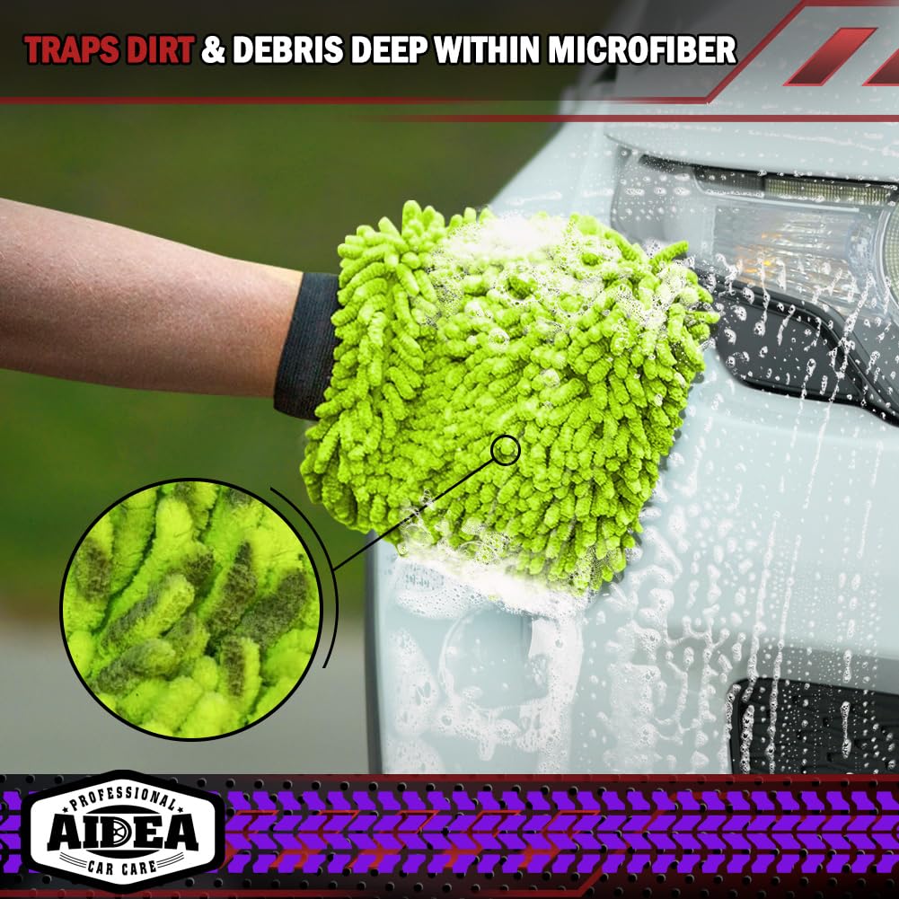 Car Wash Mitt Microfiber (2 Count)