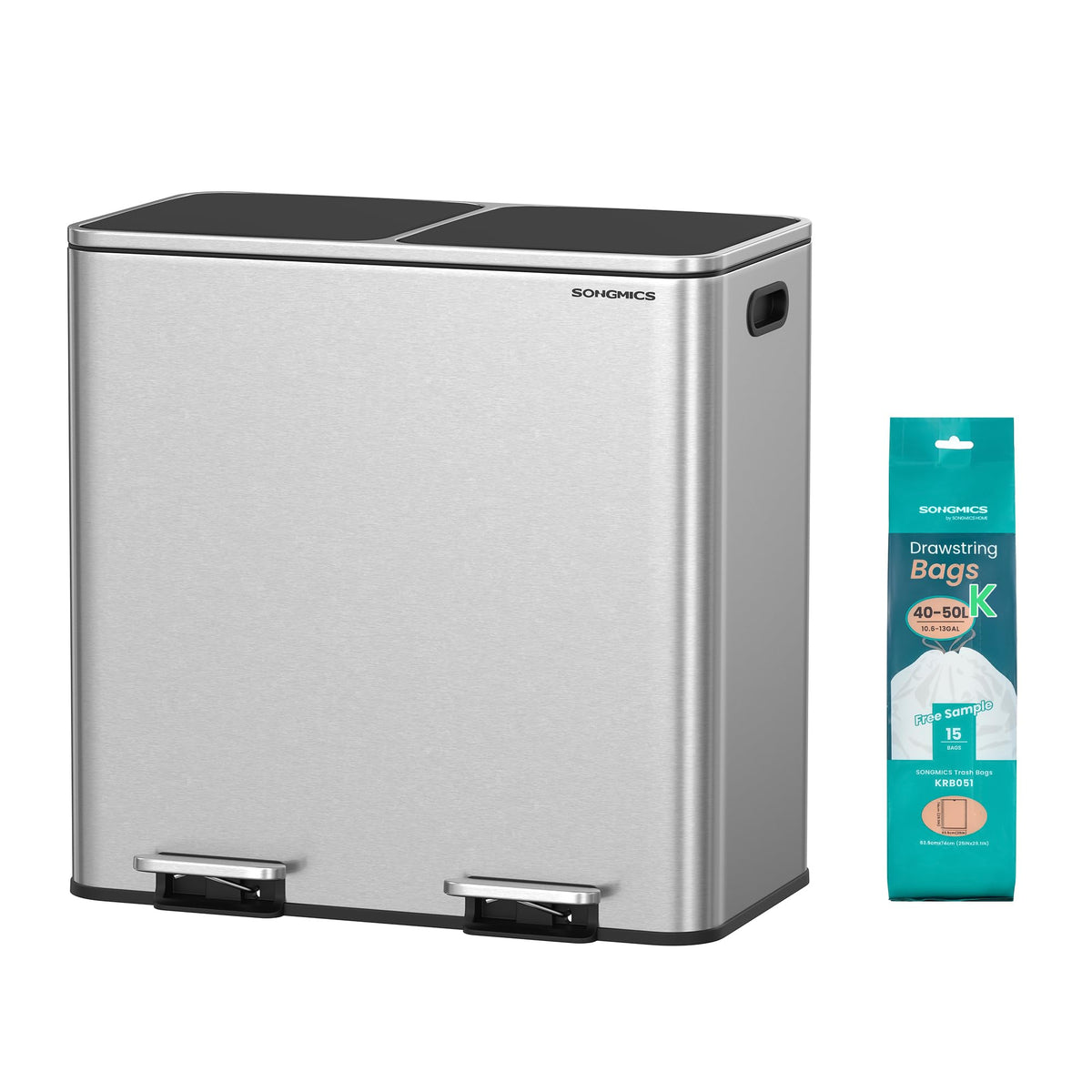 Trash Can 2 x 10.6 Gallon