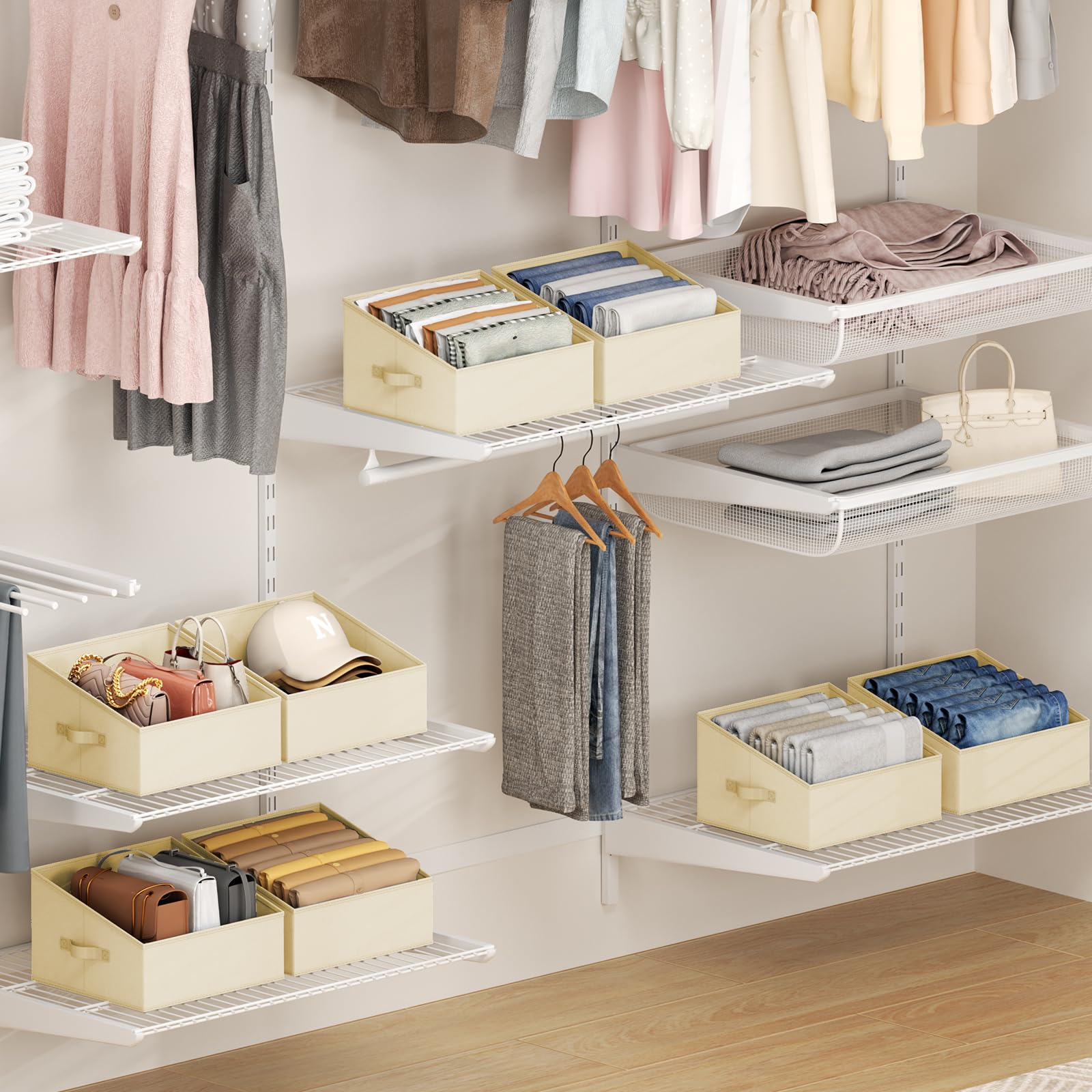 Closet Storage Bins (6 Count)