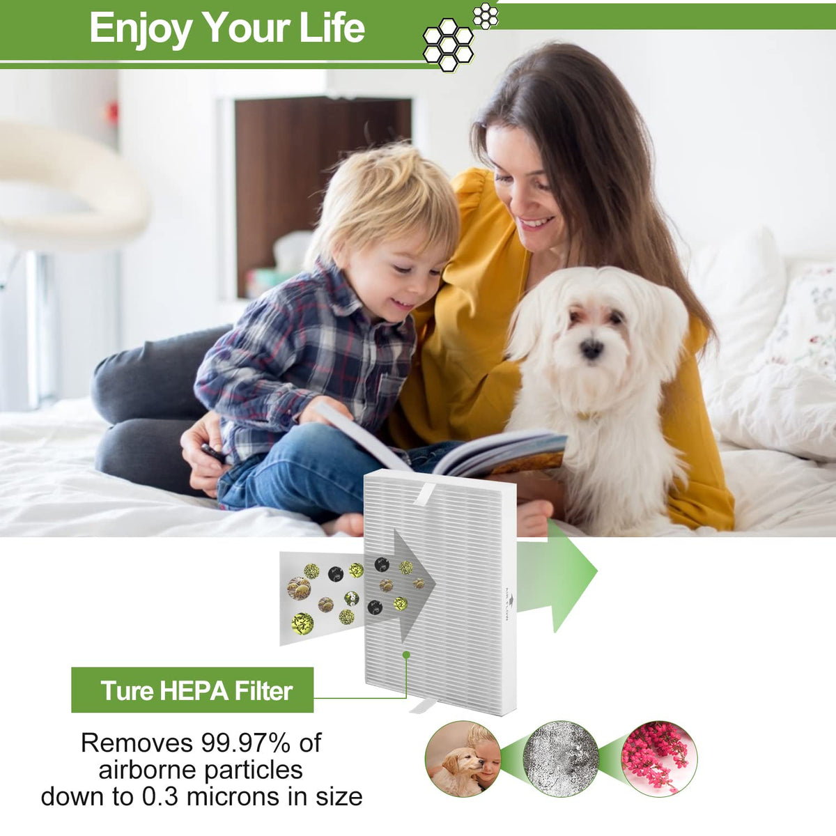 HPA300 HEPA Filter Replacement for Honeywell Air Purifier HPA300 Series