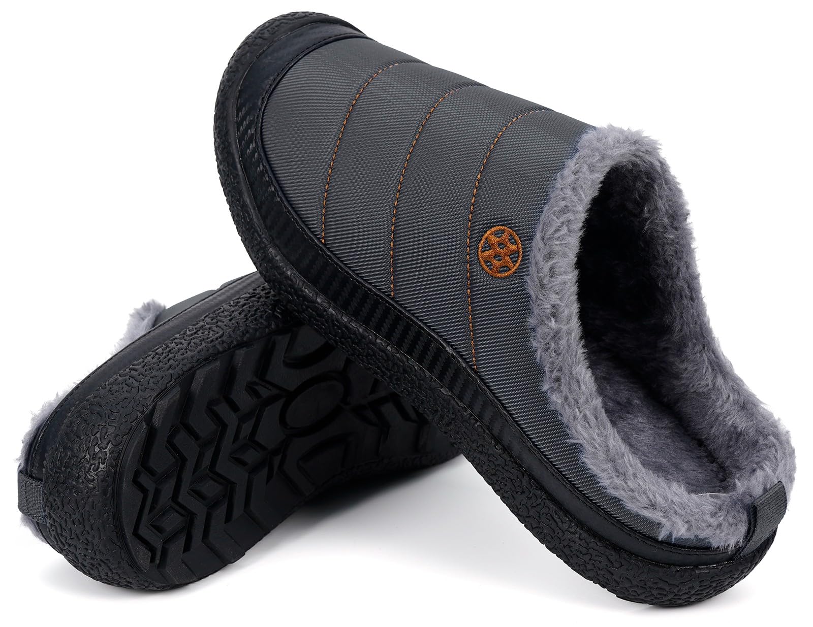 Womens Mens House Slippers Outdoor Winter Shoes Grey