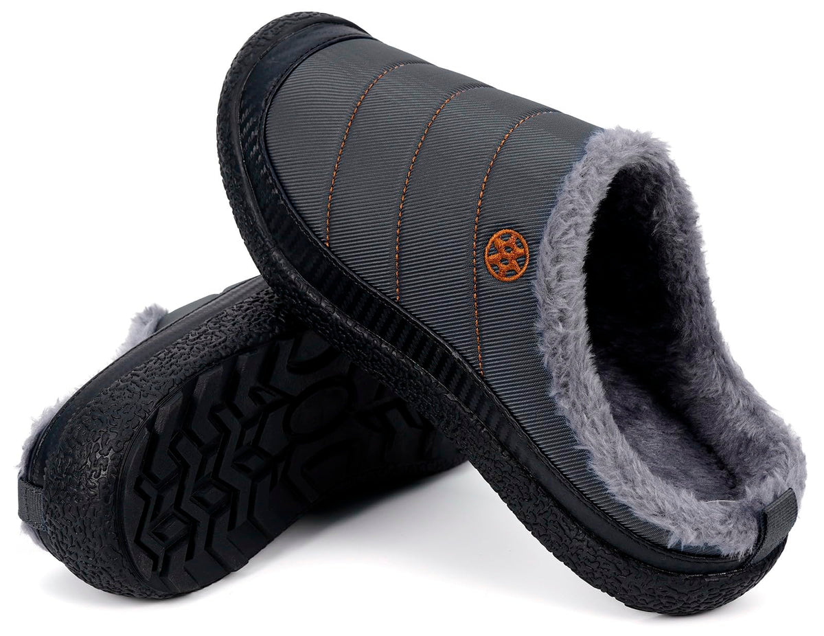 Womens Mens House Slippers Outdoor Winter Shoes Grey