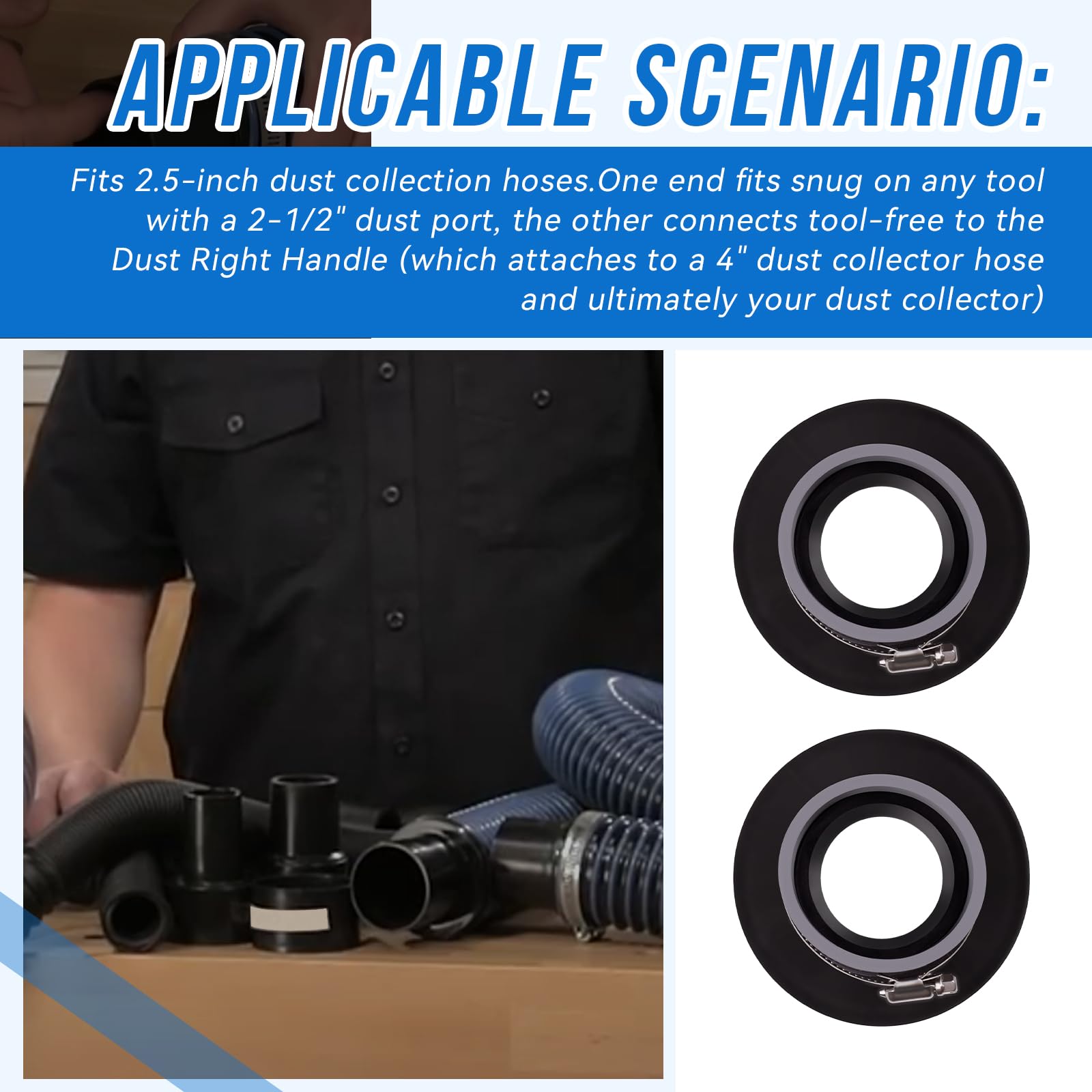 4" to 2.5'' Dust Collection Ports Port