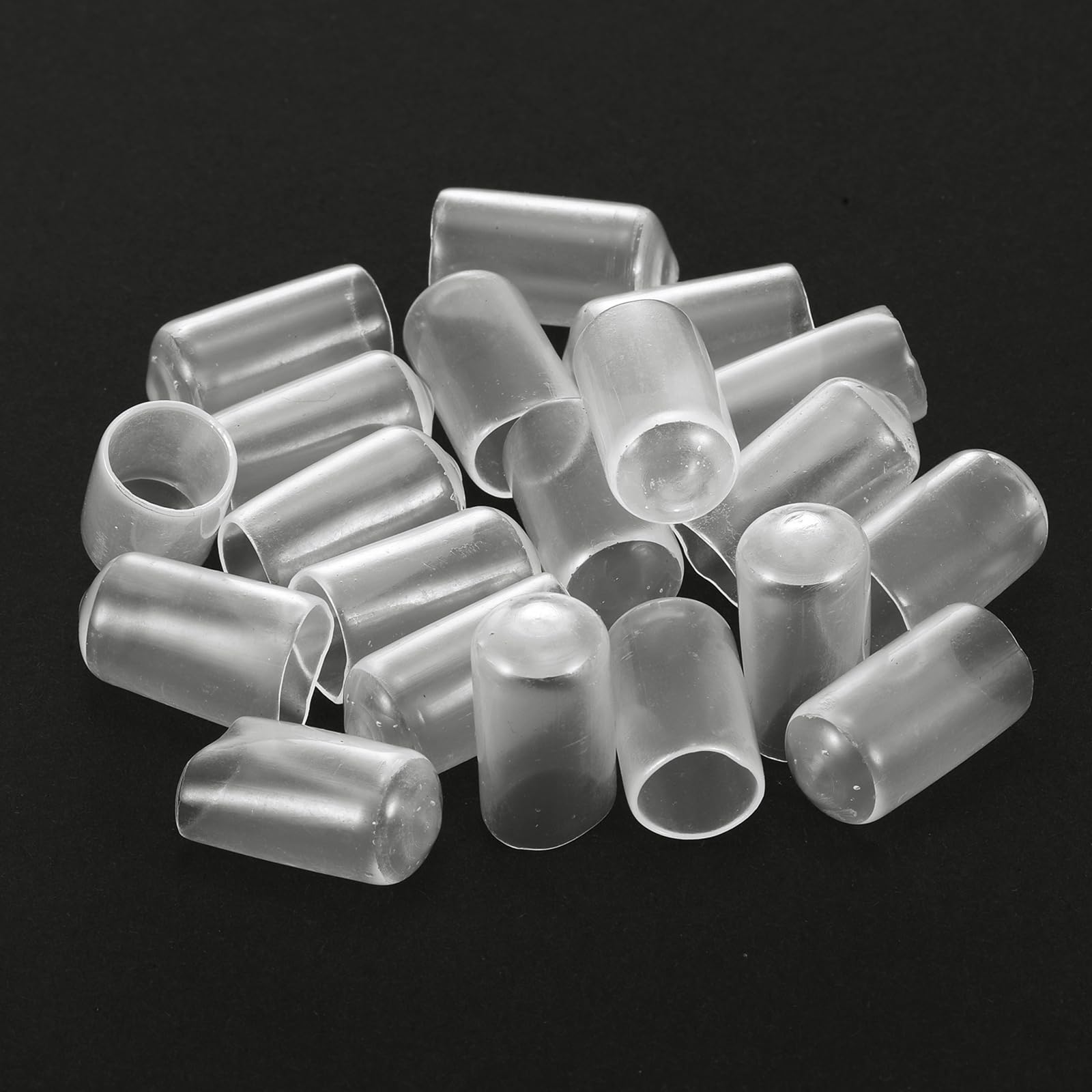 20pcs Rubber End Caps Protective Caps 11mm ID Vinyl PVC Round Tube Bolt Cap Cover Screw Thread Protectors