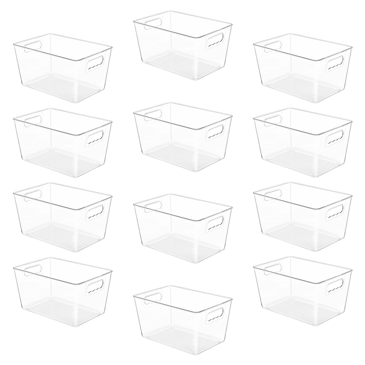 12 Pack Clear Storage Bins (12 Count)