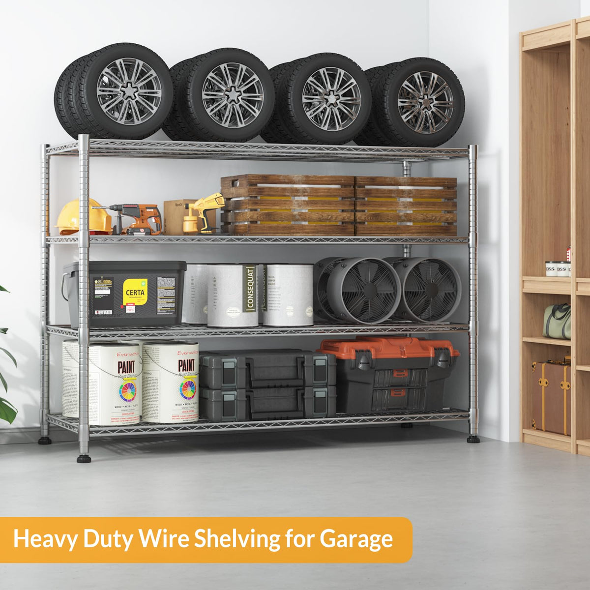 Storage Shelves with Wheels