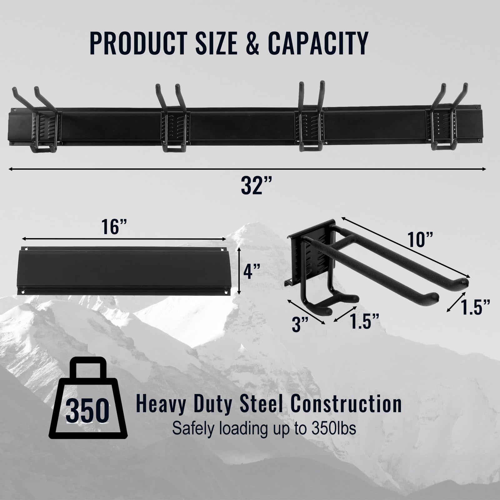 Wall Mount Tool Storage Rack