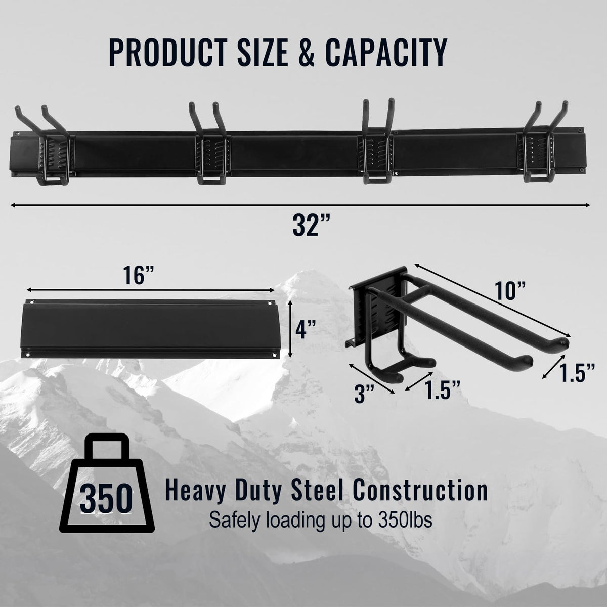 Wall Mount Tool Storage Rack