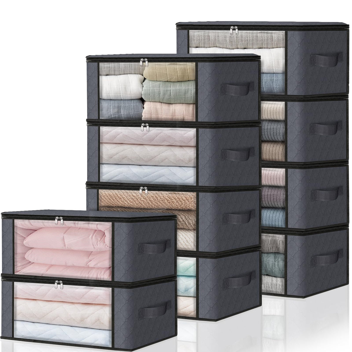 10 Pack Clothes Organizer Storage Bags (10 Count)