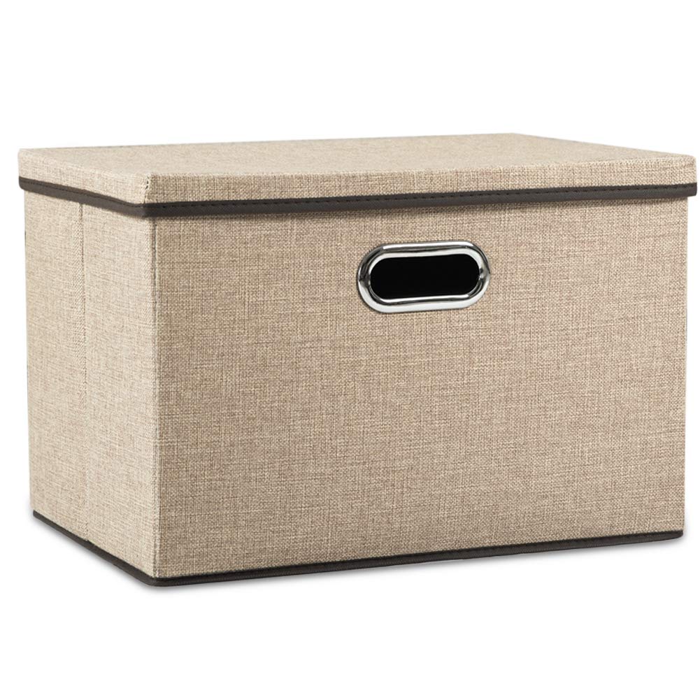 Large Collapsible Storage Bins with Lids [1