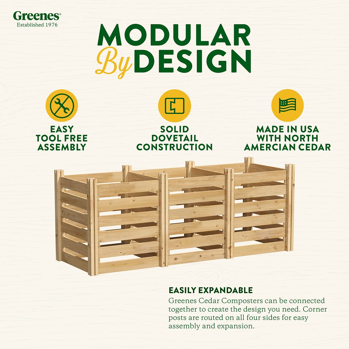 Premium Cedar Wood Composter