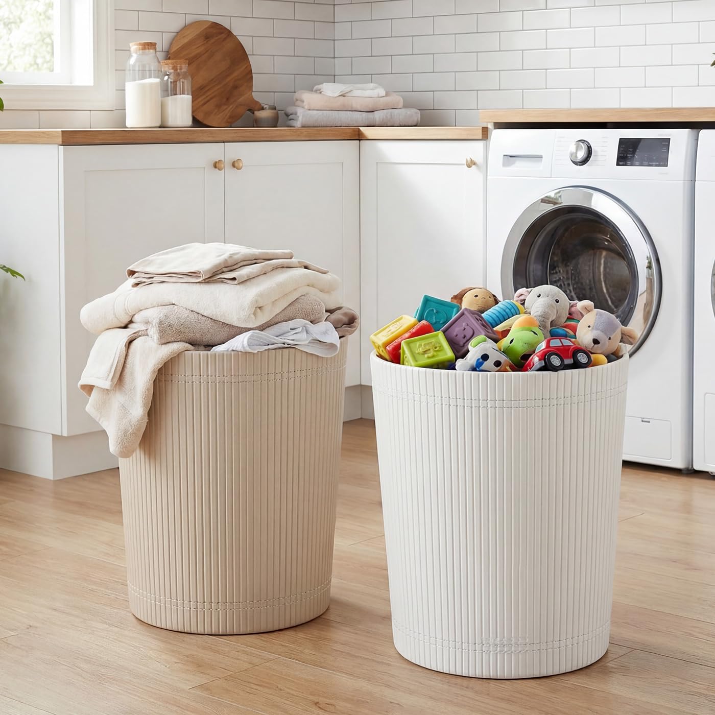 Pu Leather Trash Can