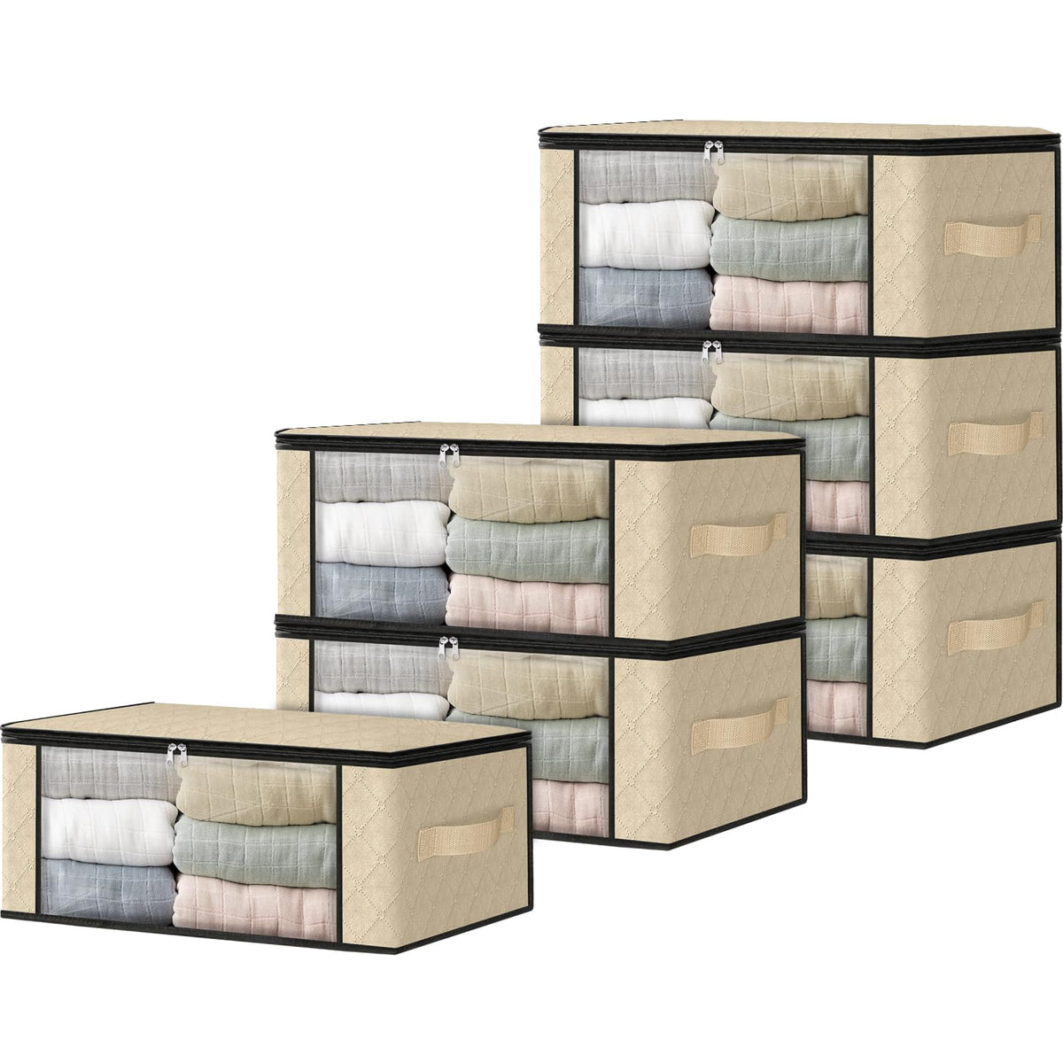 6 Pack Clothes Organizer Storage Bags (6 Count)
