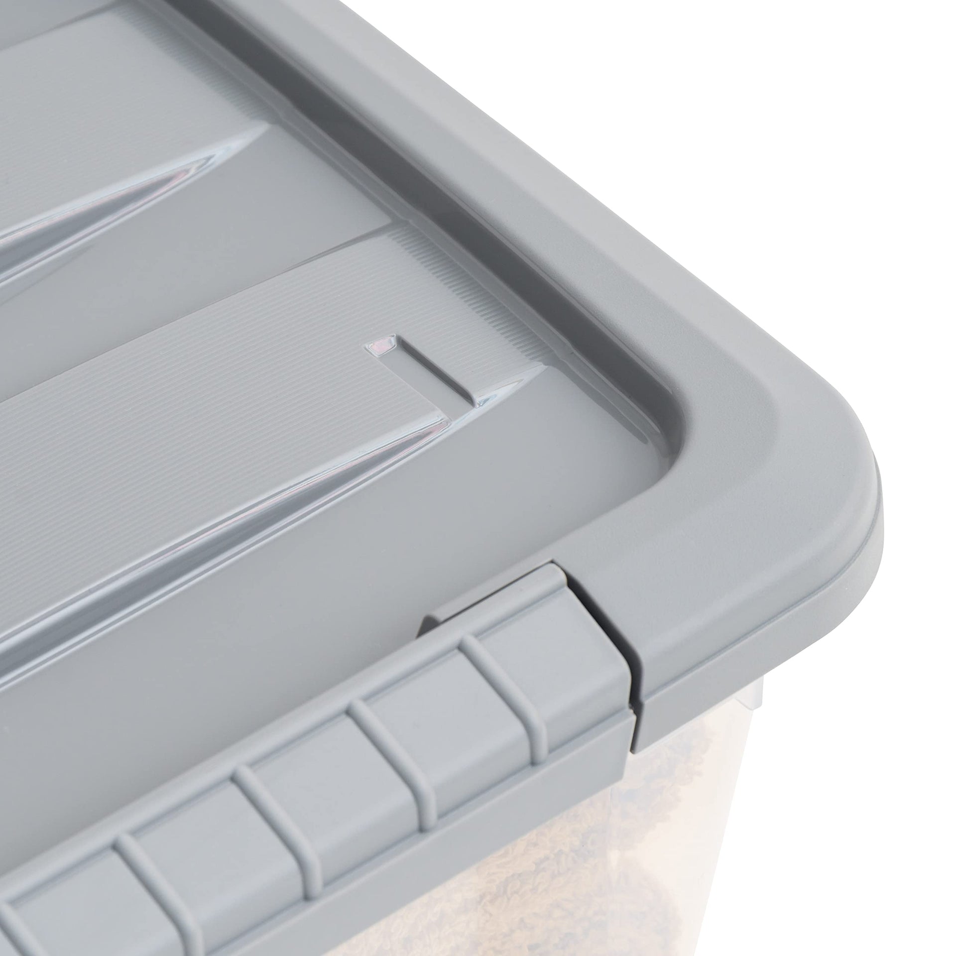 Plastic Storage Containers with Secure Latching Lids (6 Count)