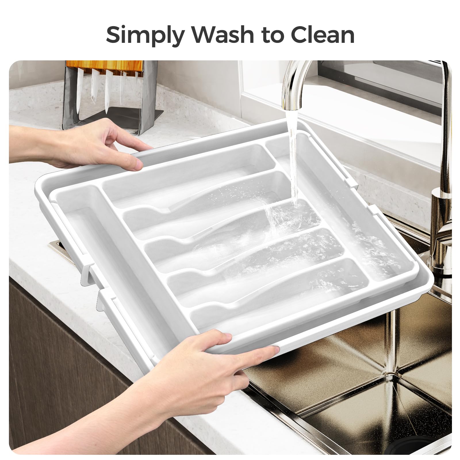 Extra Large Expandable Silverware Organizer
