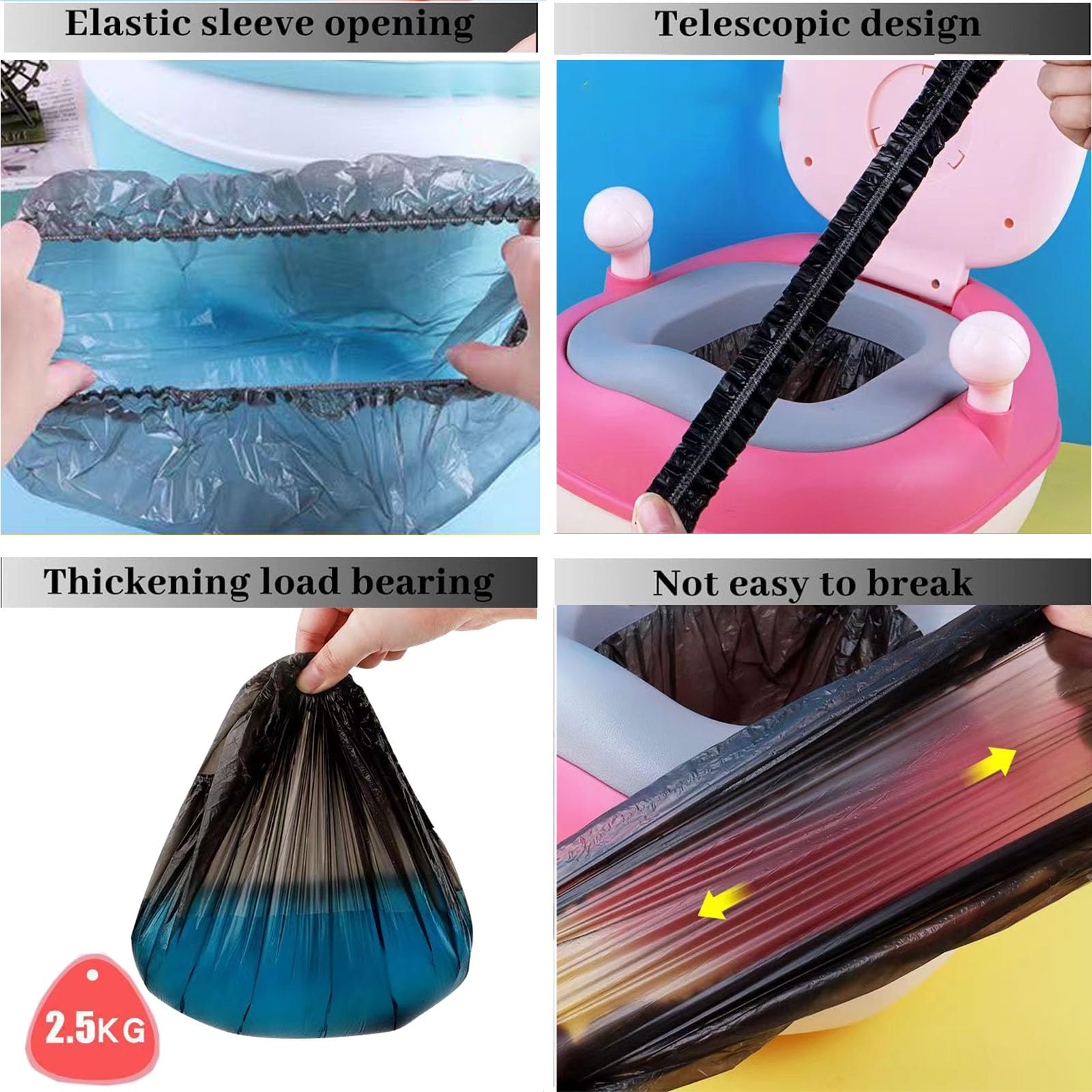 Potty Chair Liners with Elastic