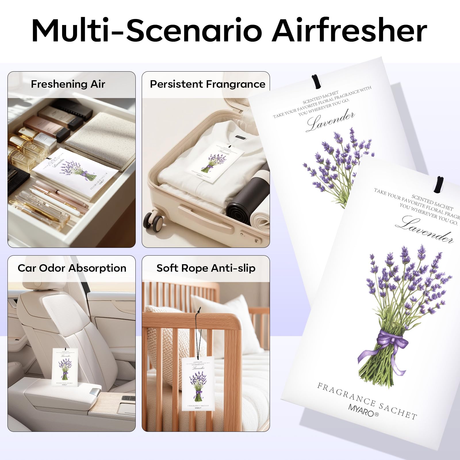 12 Pack Lavender Scented Sachets (12 Count)