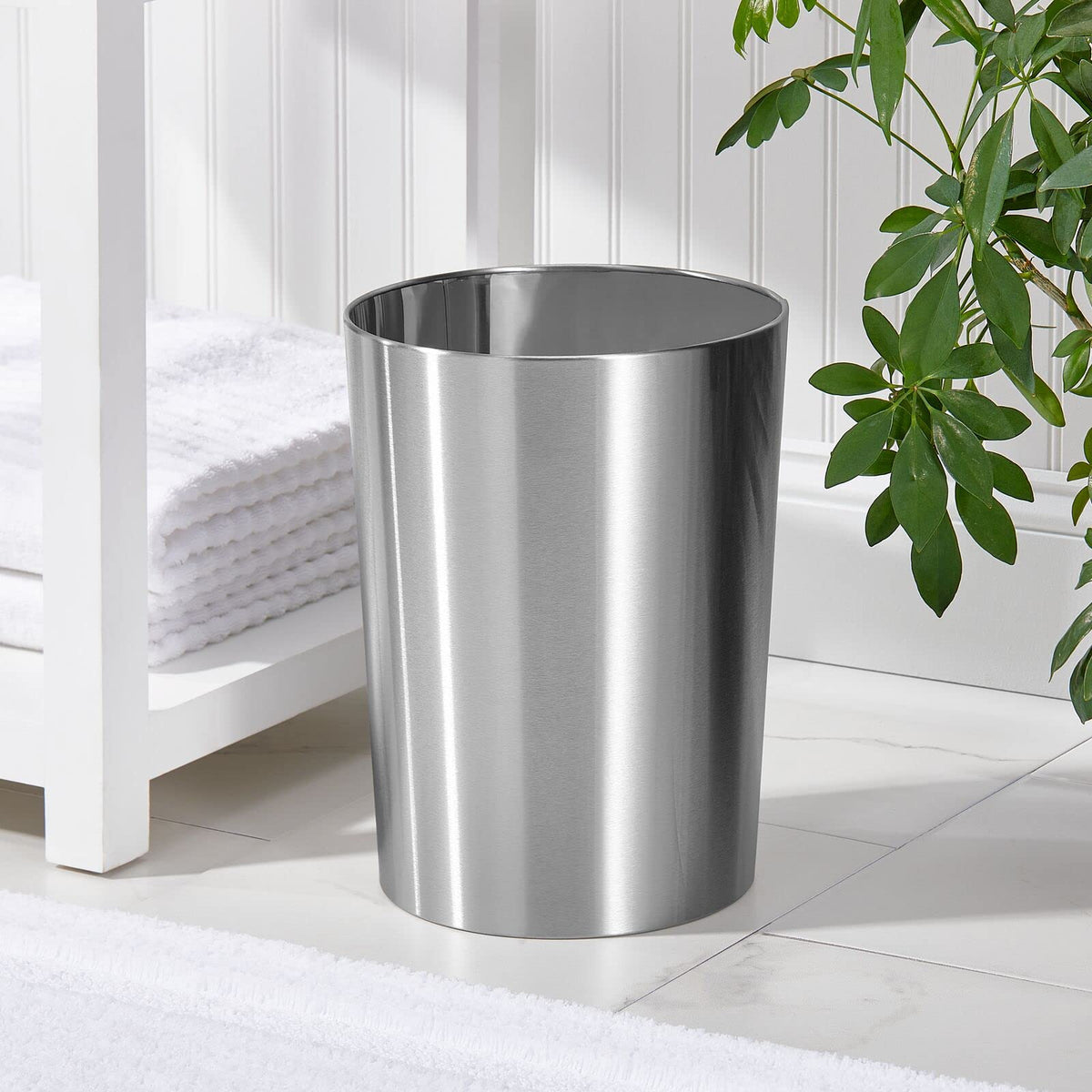 Stainless Steel Round Metal Trash Can