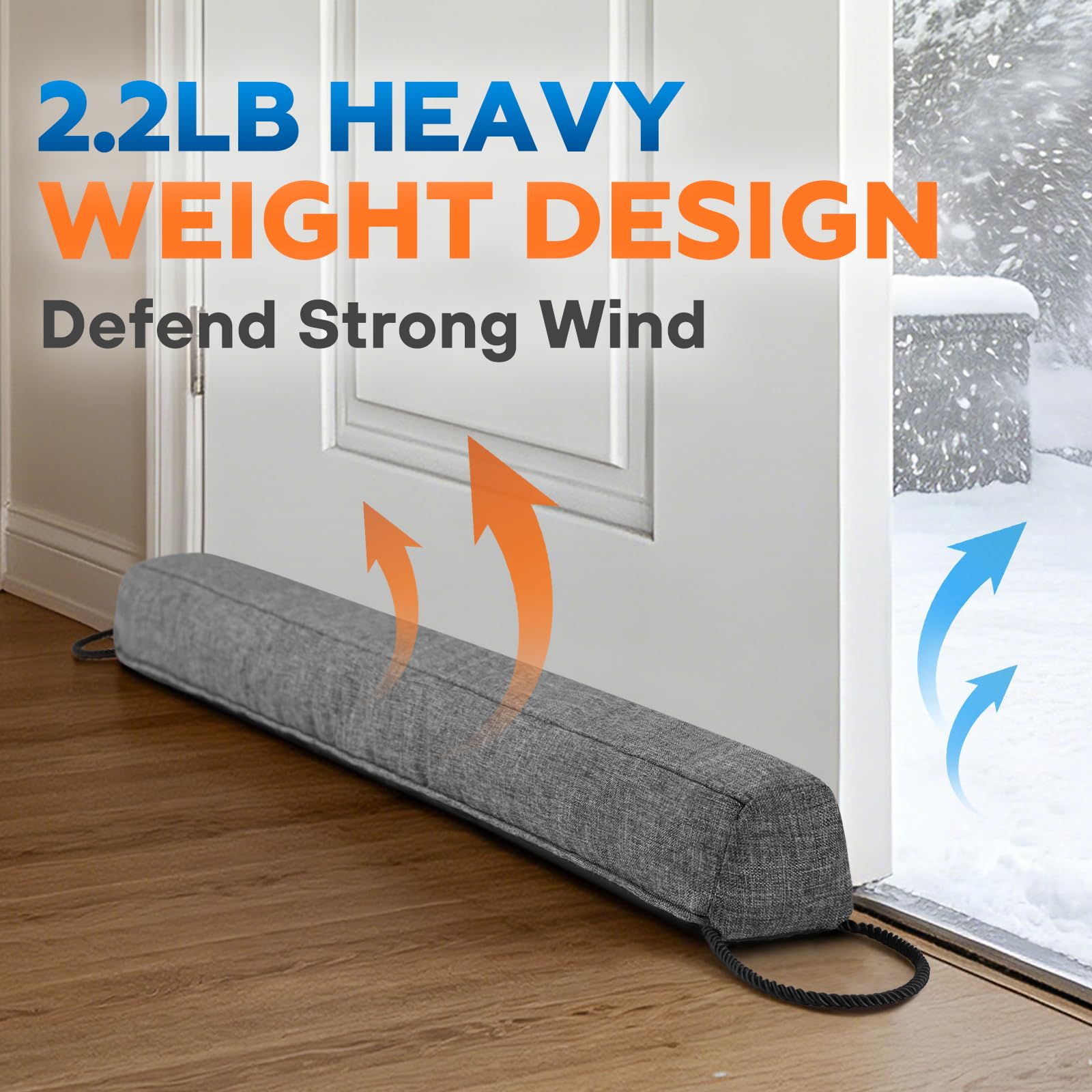 38” Weighted Under Door Draft Stopper