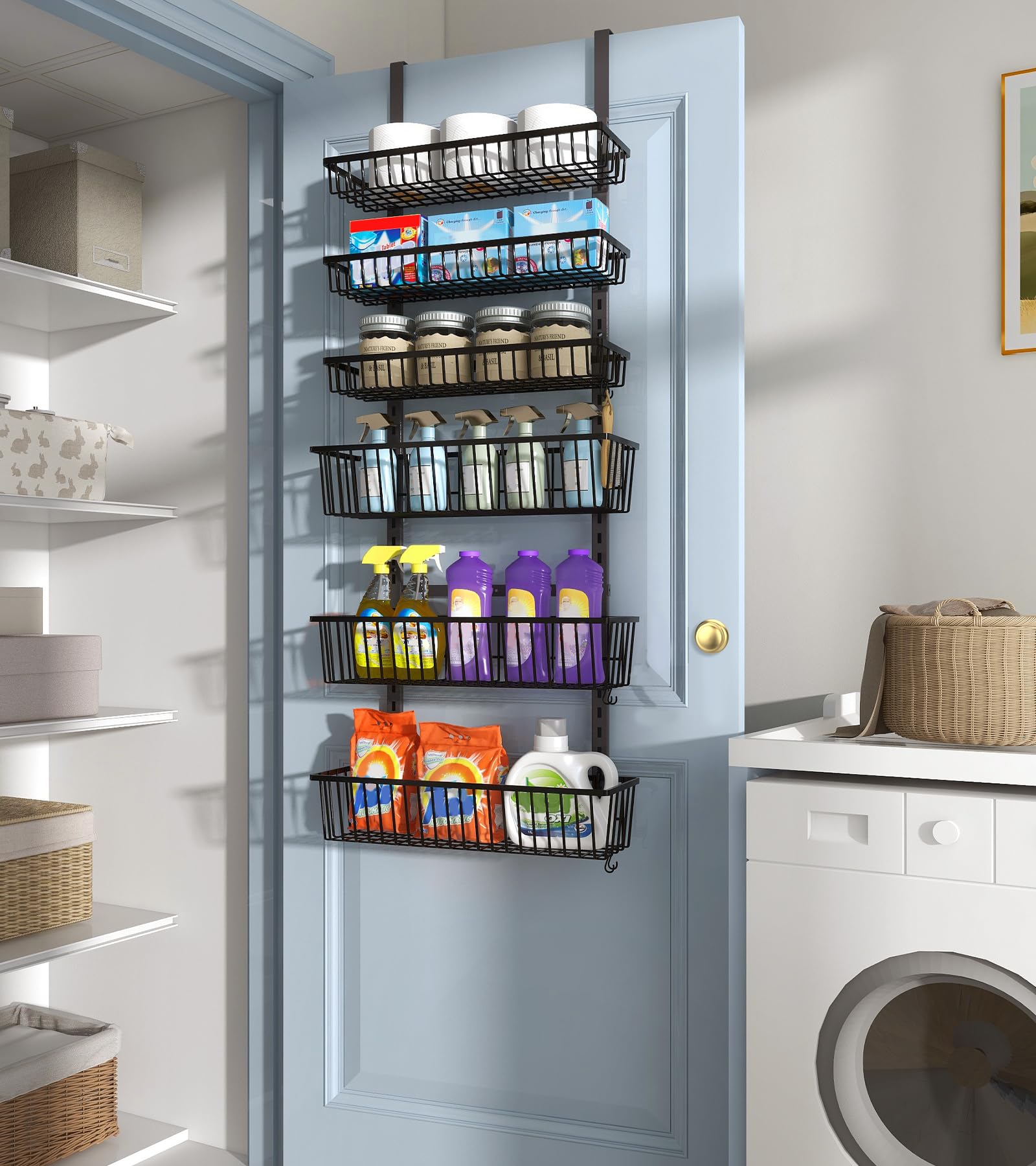 Over The Door Pantry Organizer (6 Count)