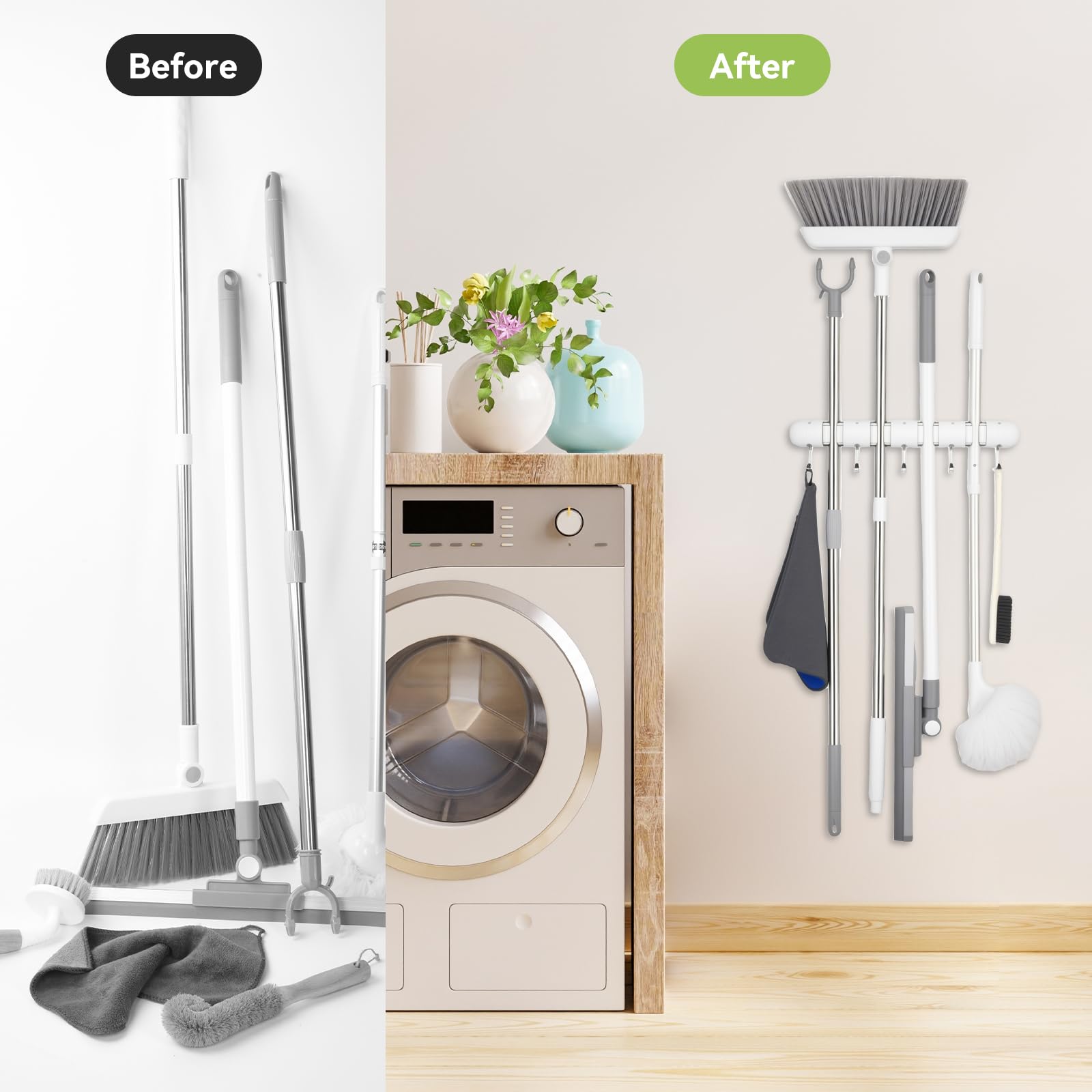 Broom Holder Wall Mount