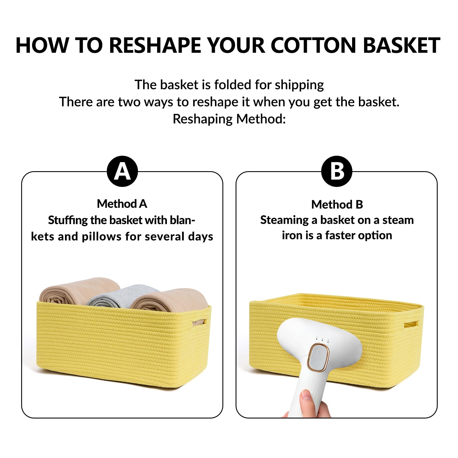 Large Storage Baskets for Organizing (4 Count)