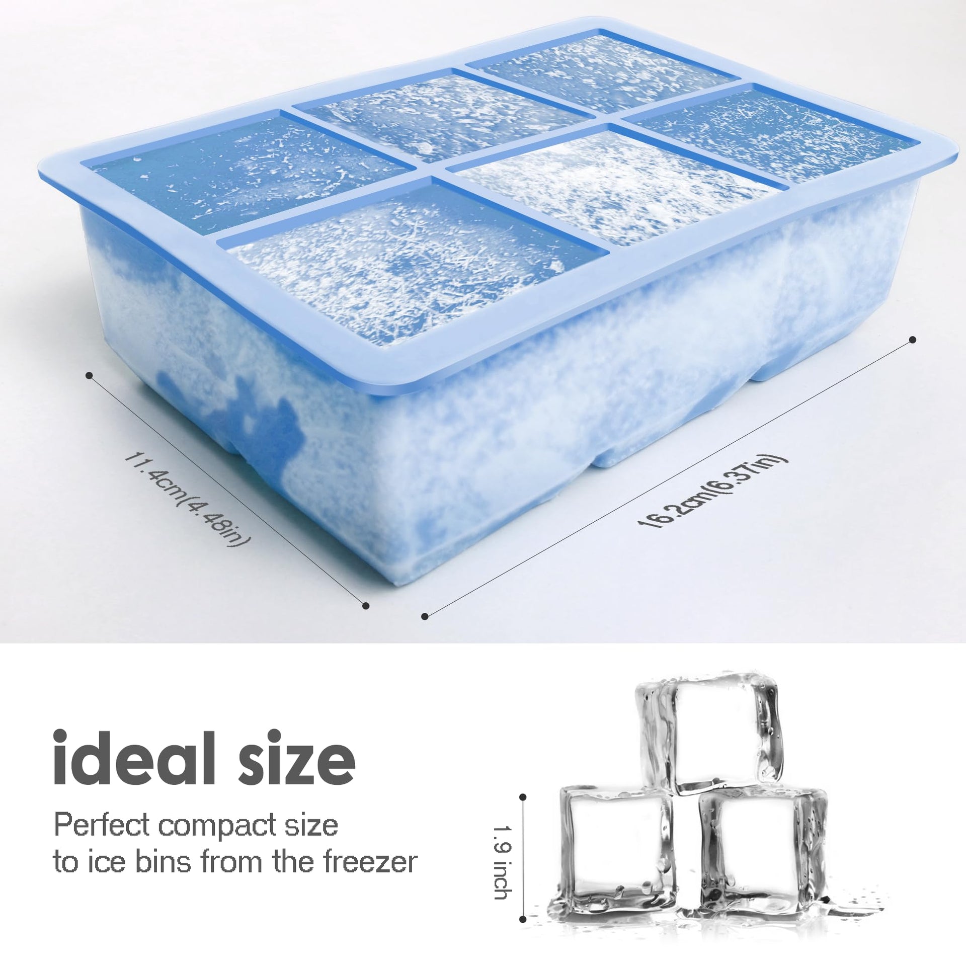 Silicone Ice Cube Trays 3 Pack (3 Count)
