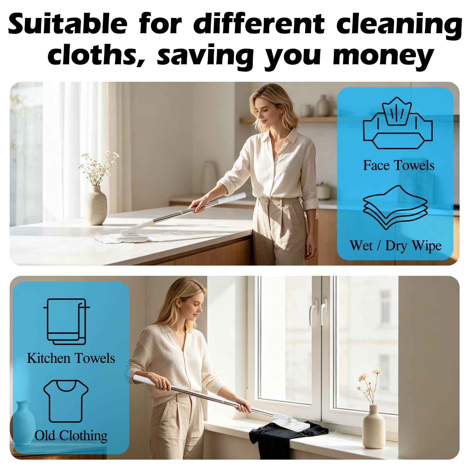 Snap Grip Mini Mop with Built