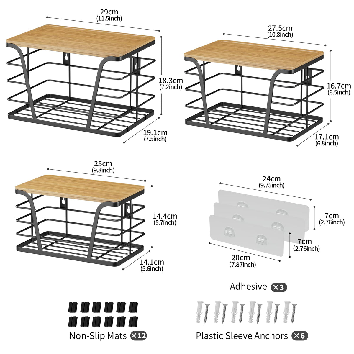 3 Pack Stackable Pantry Organizer (3 Count)