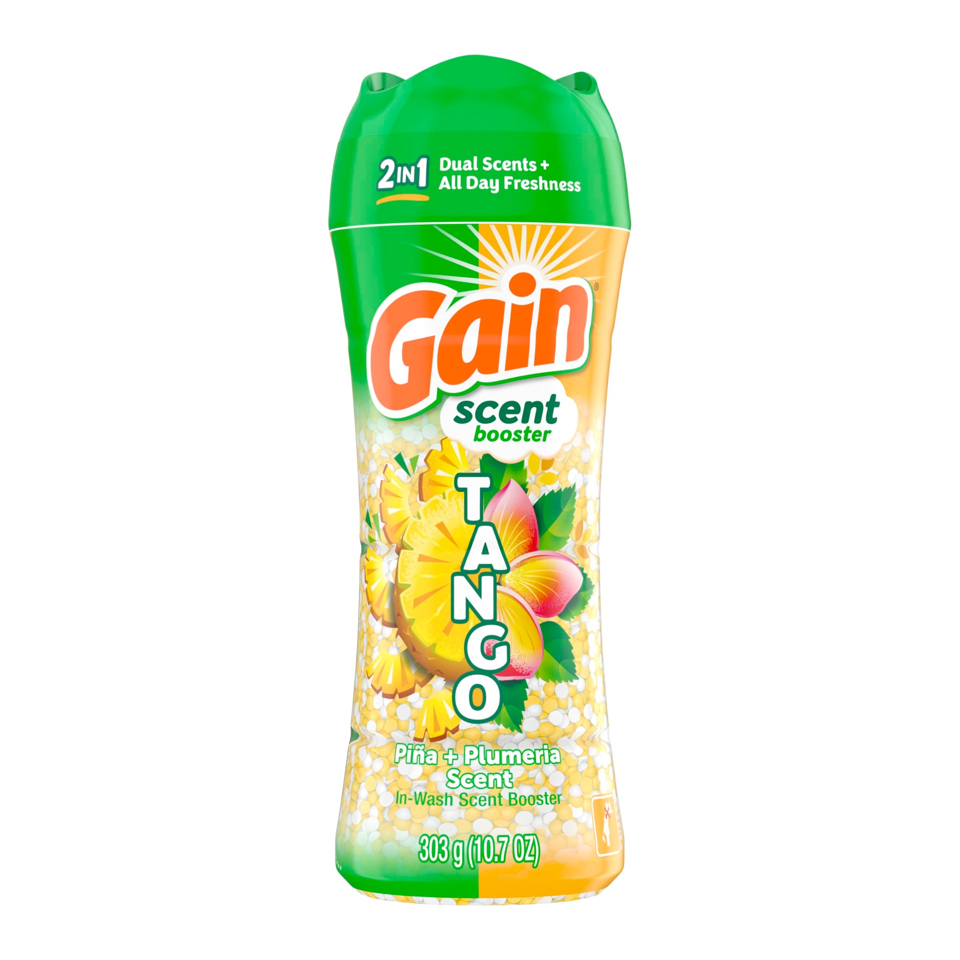 Tango 2-in-1 Laundry Scent Booster Beads, Piña and Plumeria Scent, 10.7 oz, Laundry Beads with Dual Scents Plus All Day Freshness (10.7 Ounce)