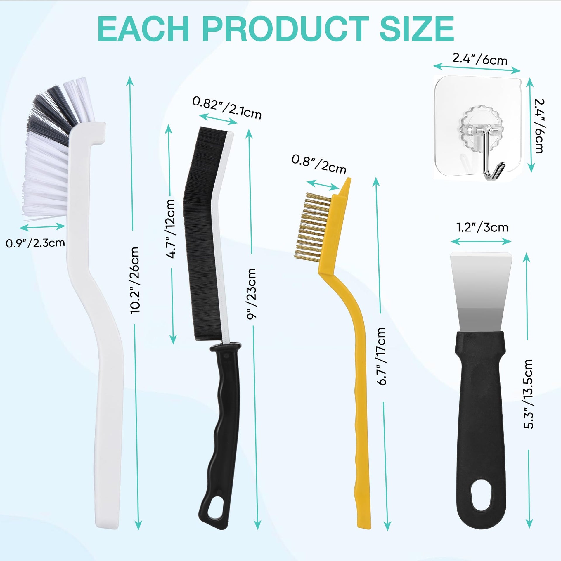 12PCS Grout Brush Set (12 Count)