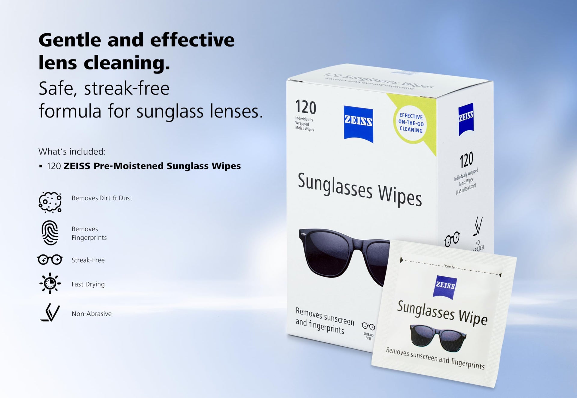 Pre Moistened Sunglasses Cleaning Wipes 120 Count - ModHome Supplies