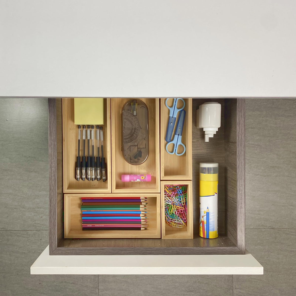 bamboo drawer organizer Set