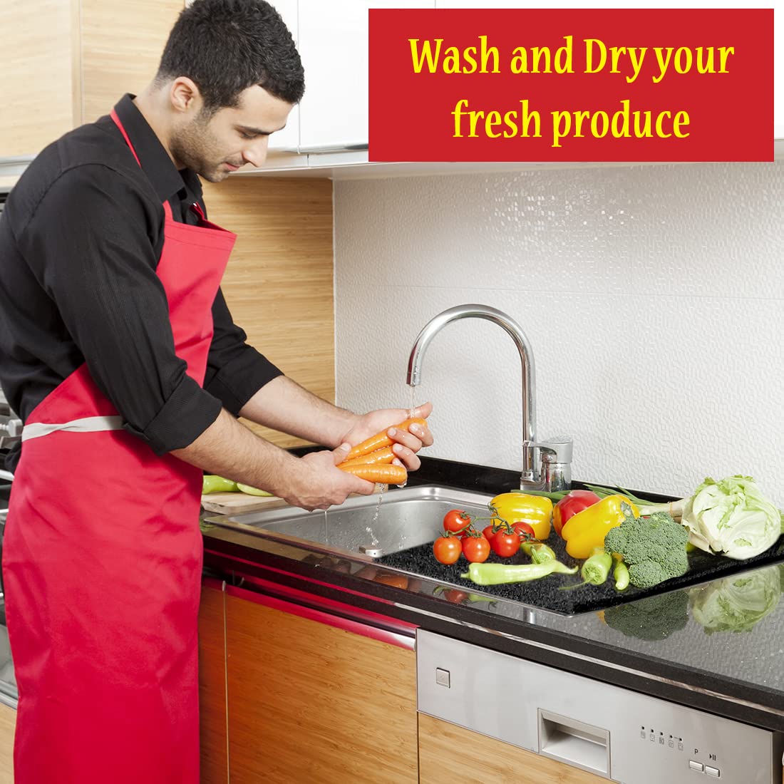 Fruit & Veggie Life Extender Liner for Fridge Refrigerator Drawers (4 Count)