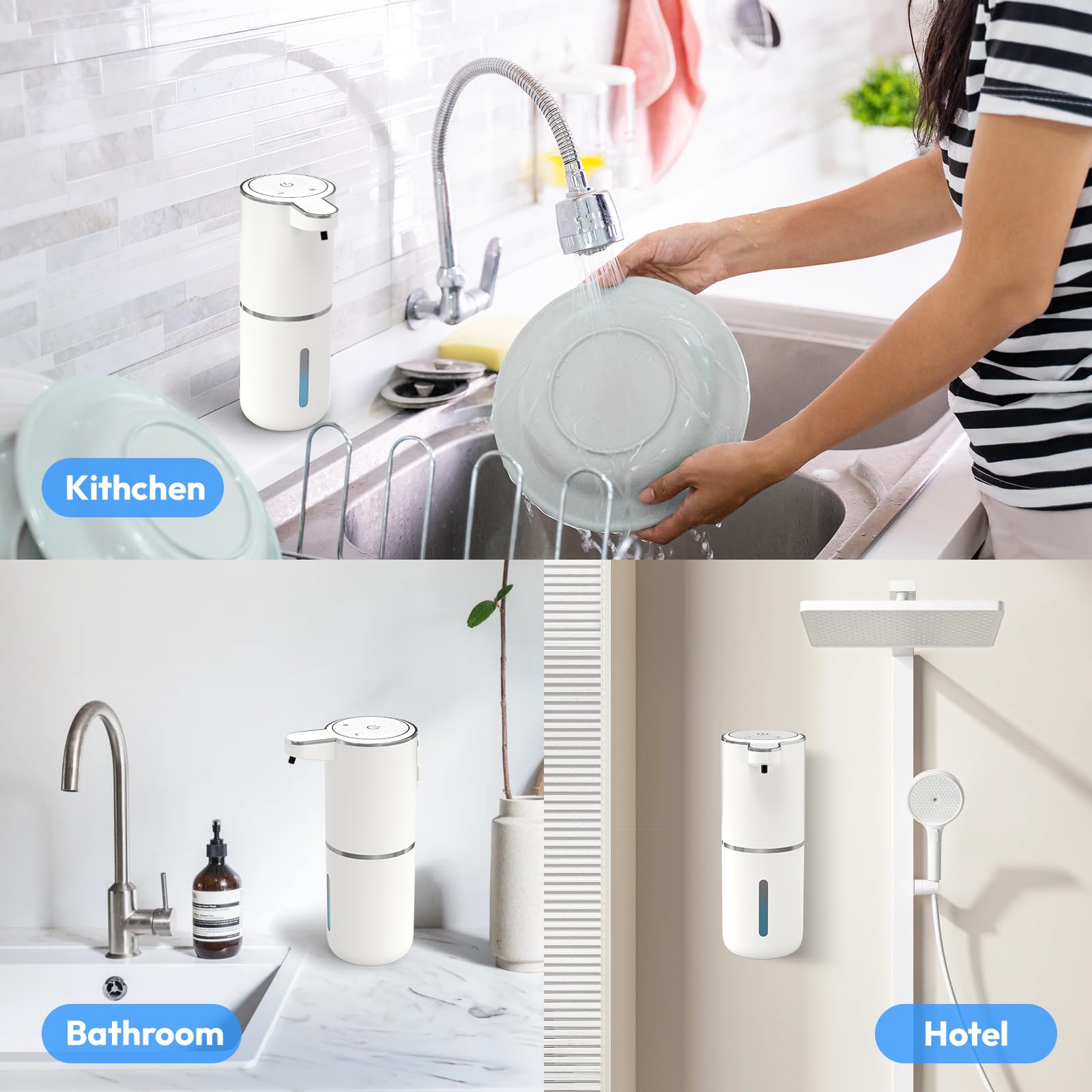 2 Pack Automatic Soap Dispenser Touchless (2 Count)