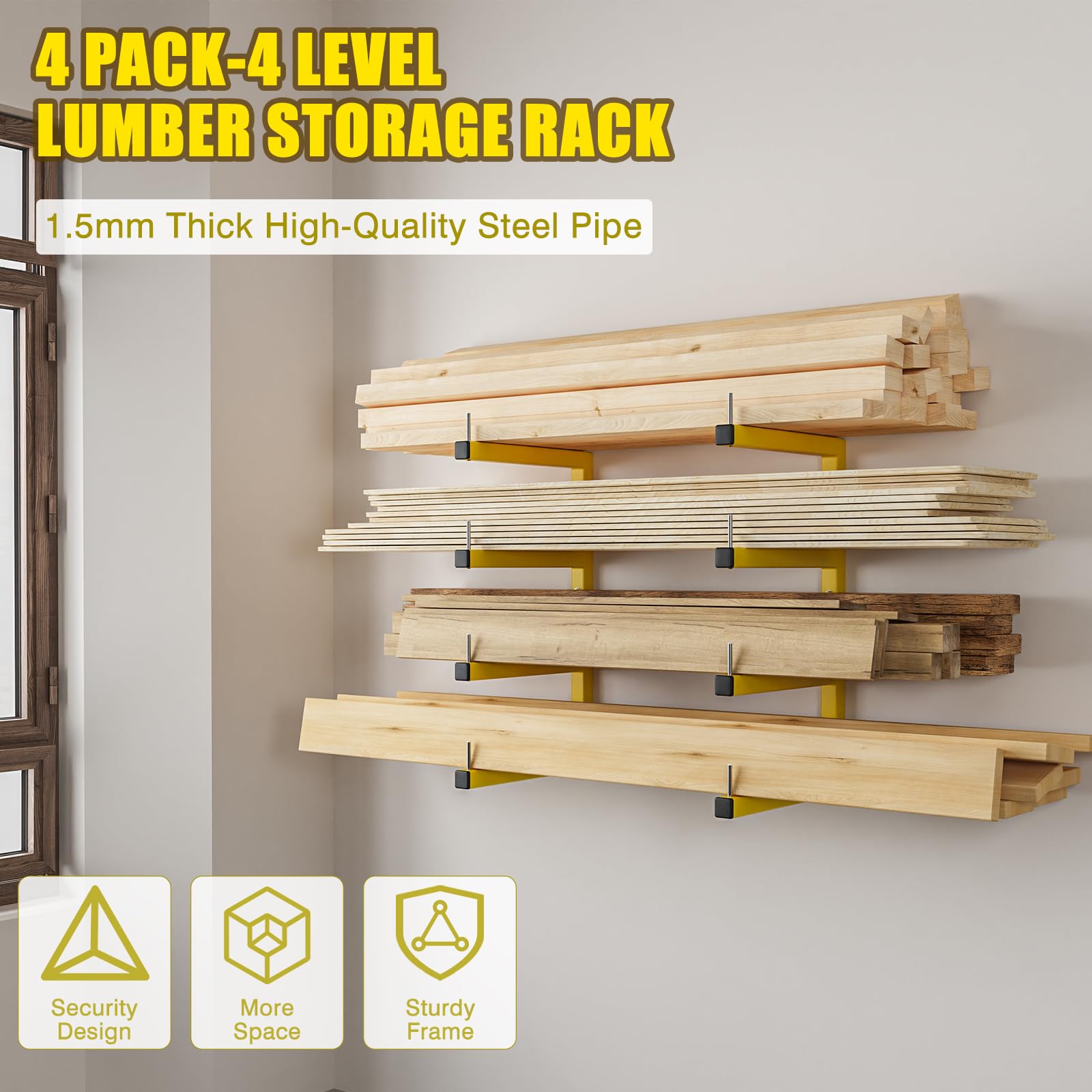 4 Pack Lumber Storage Rack (4 Count)