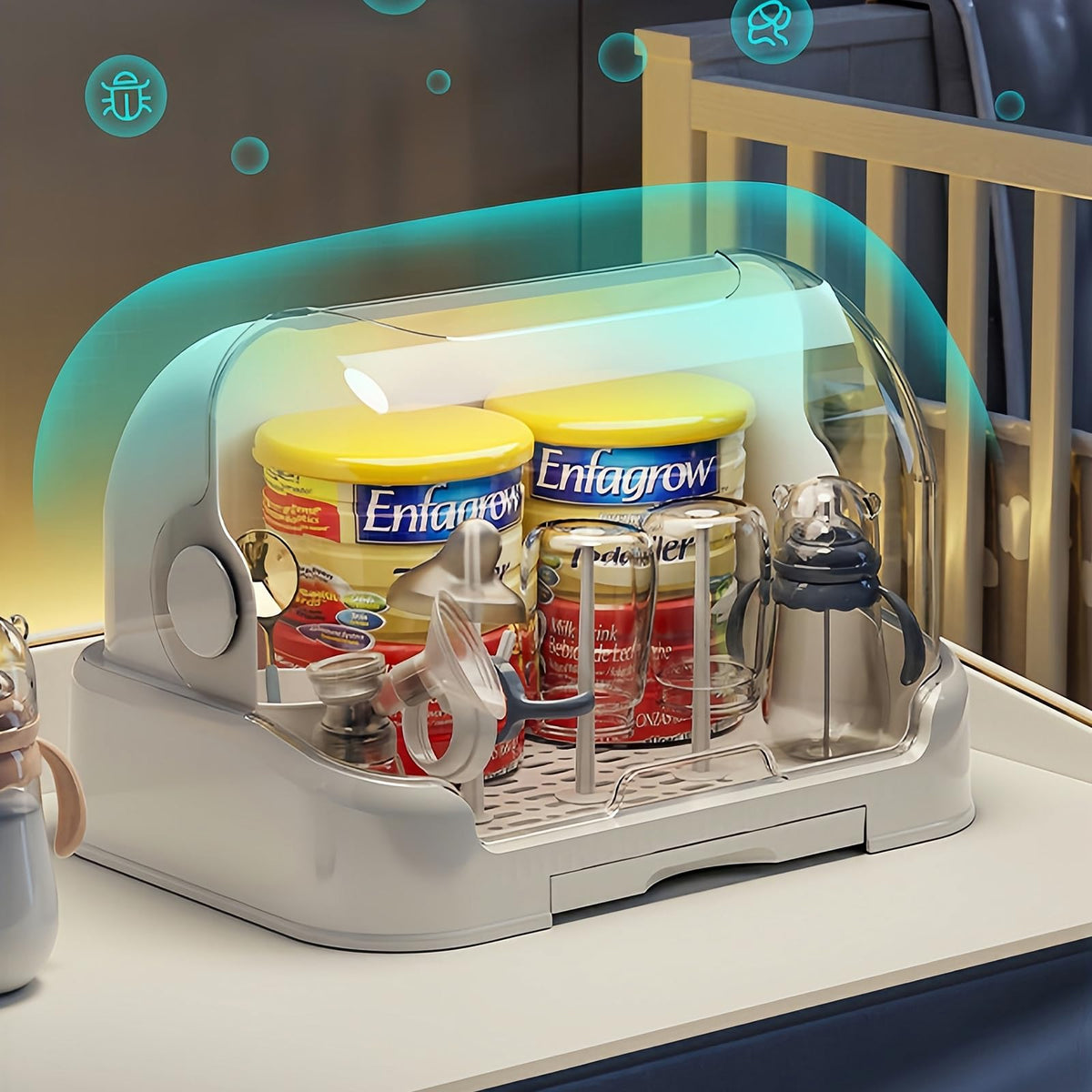 Baby Bottle Drying Rack Storage