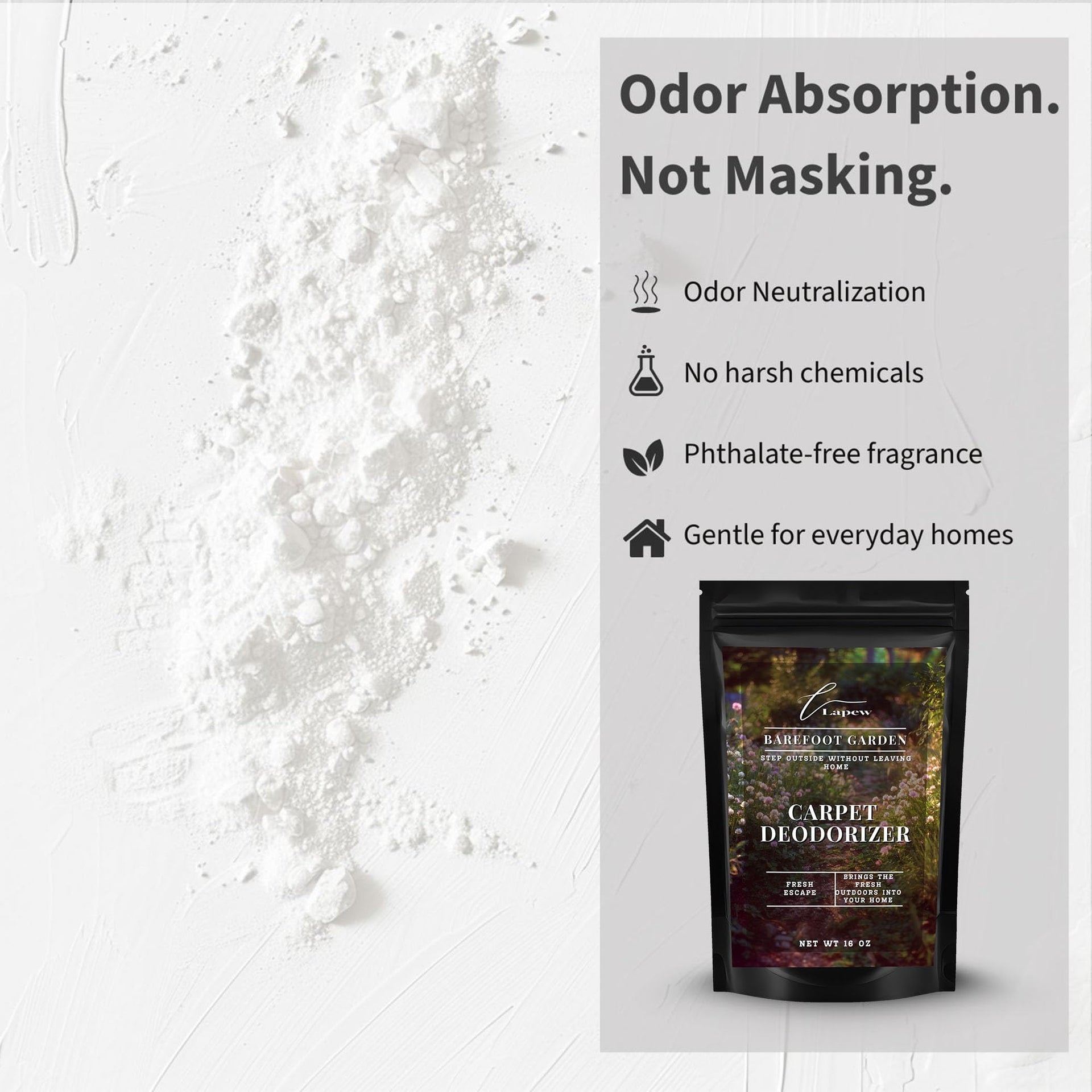 Barefoot Garden Carpet Deodorizer Powder (16 Ounce)