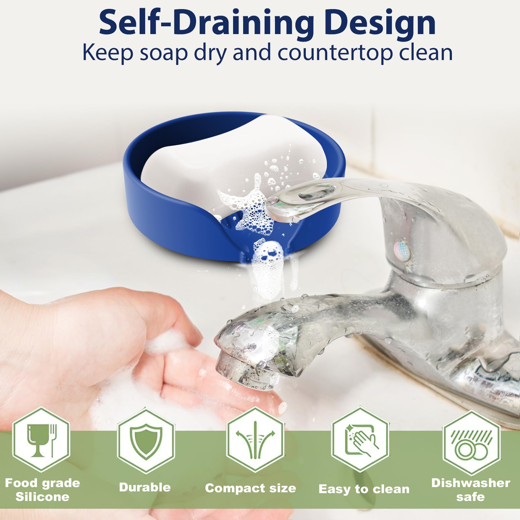 Self Draining Soap Dish (2 Count)