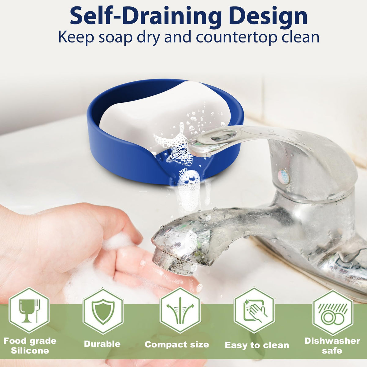 Self Draining Soap Dish (2 Count)