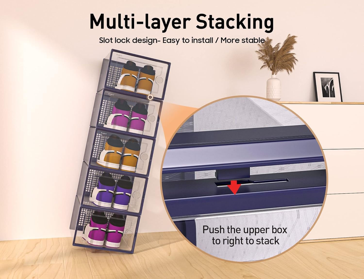 X Large Shoe Storage Boxes 12 Pack (12 Count)